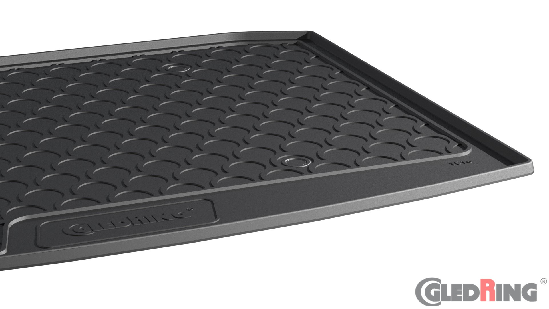 Original Gledring Premium Gummi Kofferraummatte - SKODA Karoq 4 WD (Tiefer Boden) 2017->